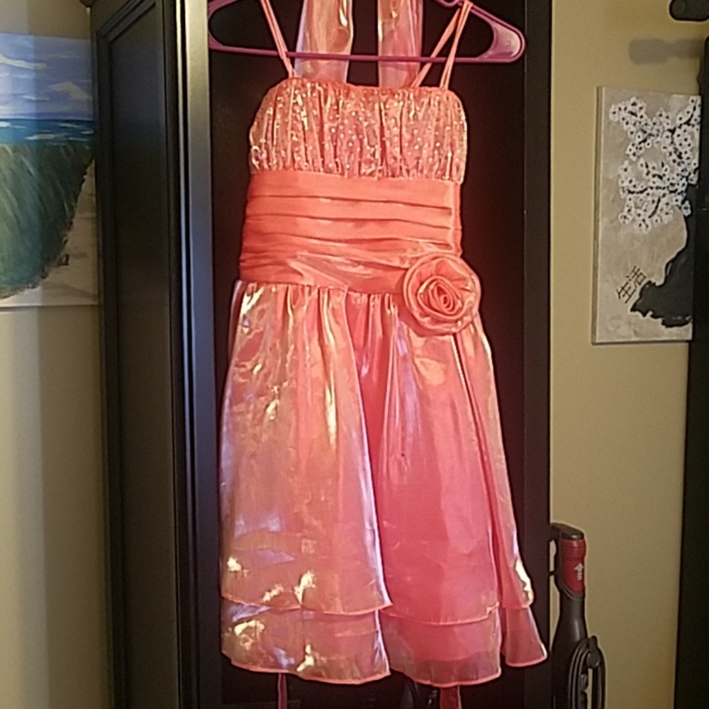 Coral formal dress